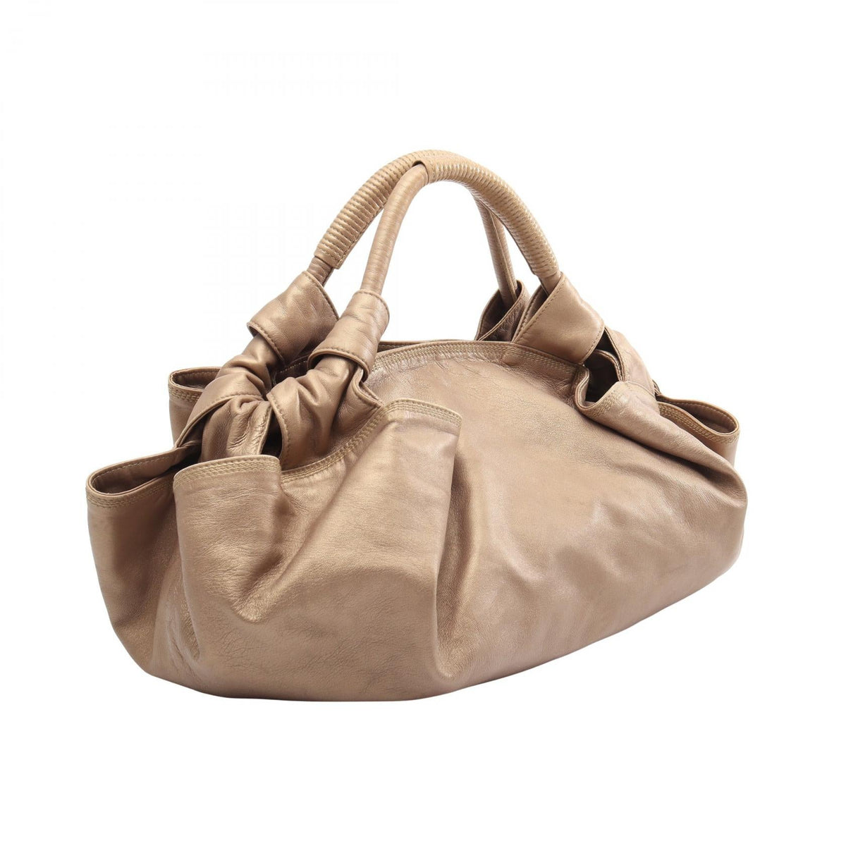 LOEWE Nappa Aire Handbag Gold leather 2101219975443