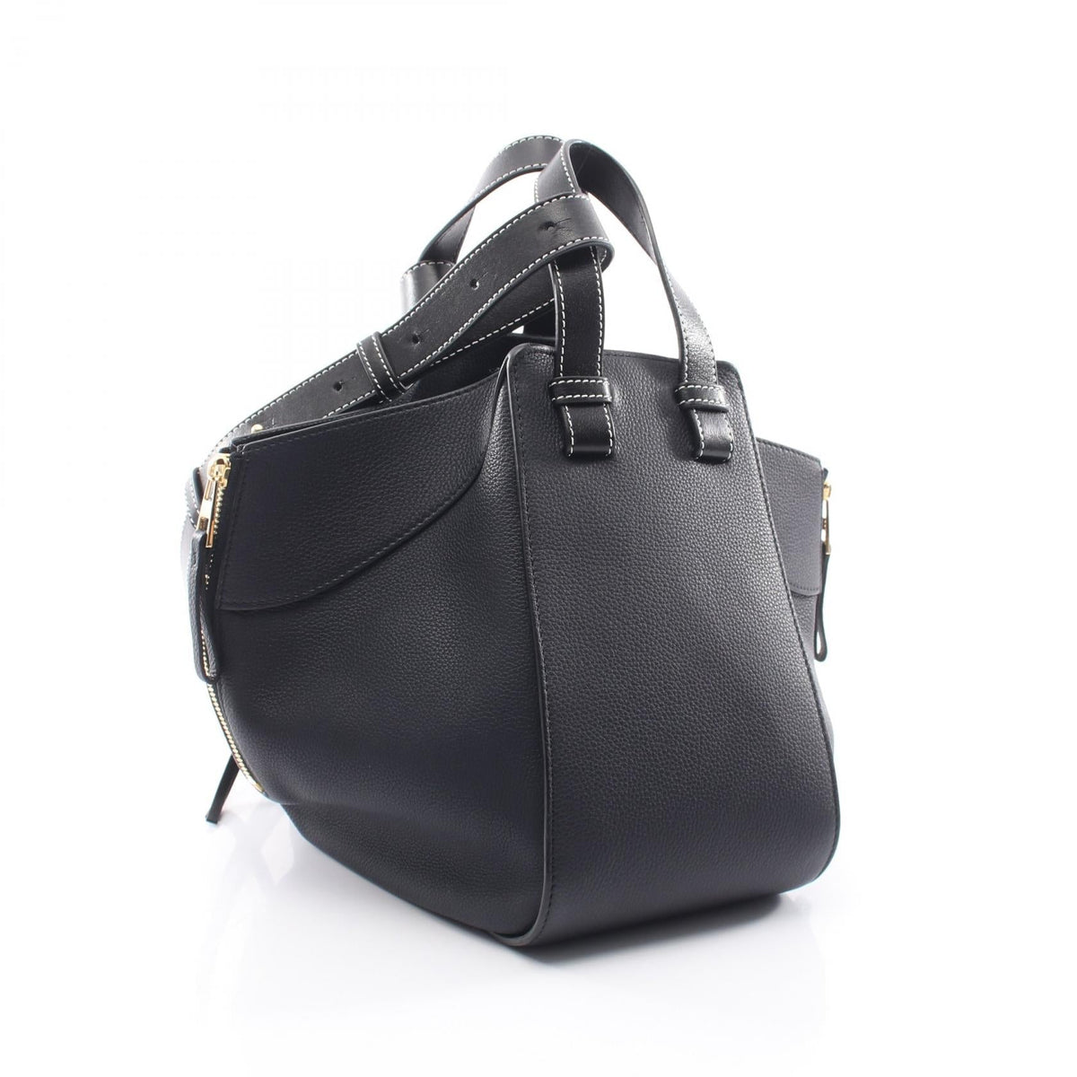 LOEWE HAMMOCK SMALL (2-Way Hammock) Handbag Navy/Black leather 2101219975634