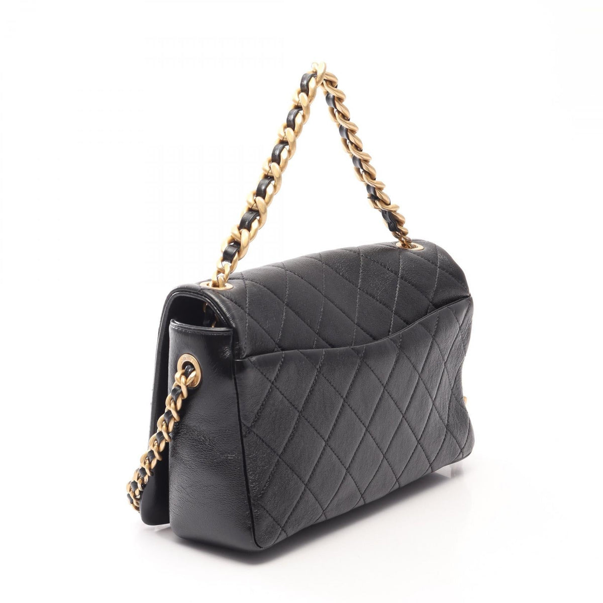 CHANEL Black Matelasse 2WAY leather 2107601163733