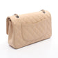 CHANEL Beige Matelasse W flap Grained Calfskin leather A01112 2106800634808