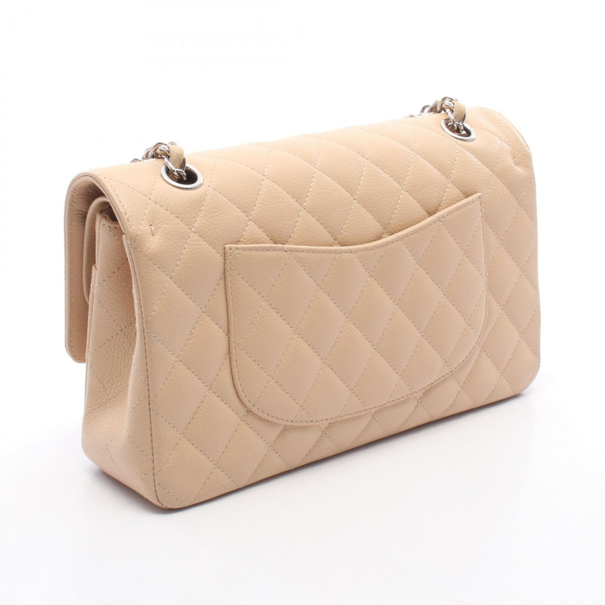 CHANEL Beige Matelasse W flap Grained Calfskin leather A01112 2106800634808