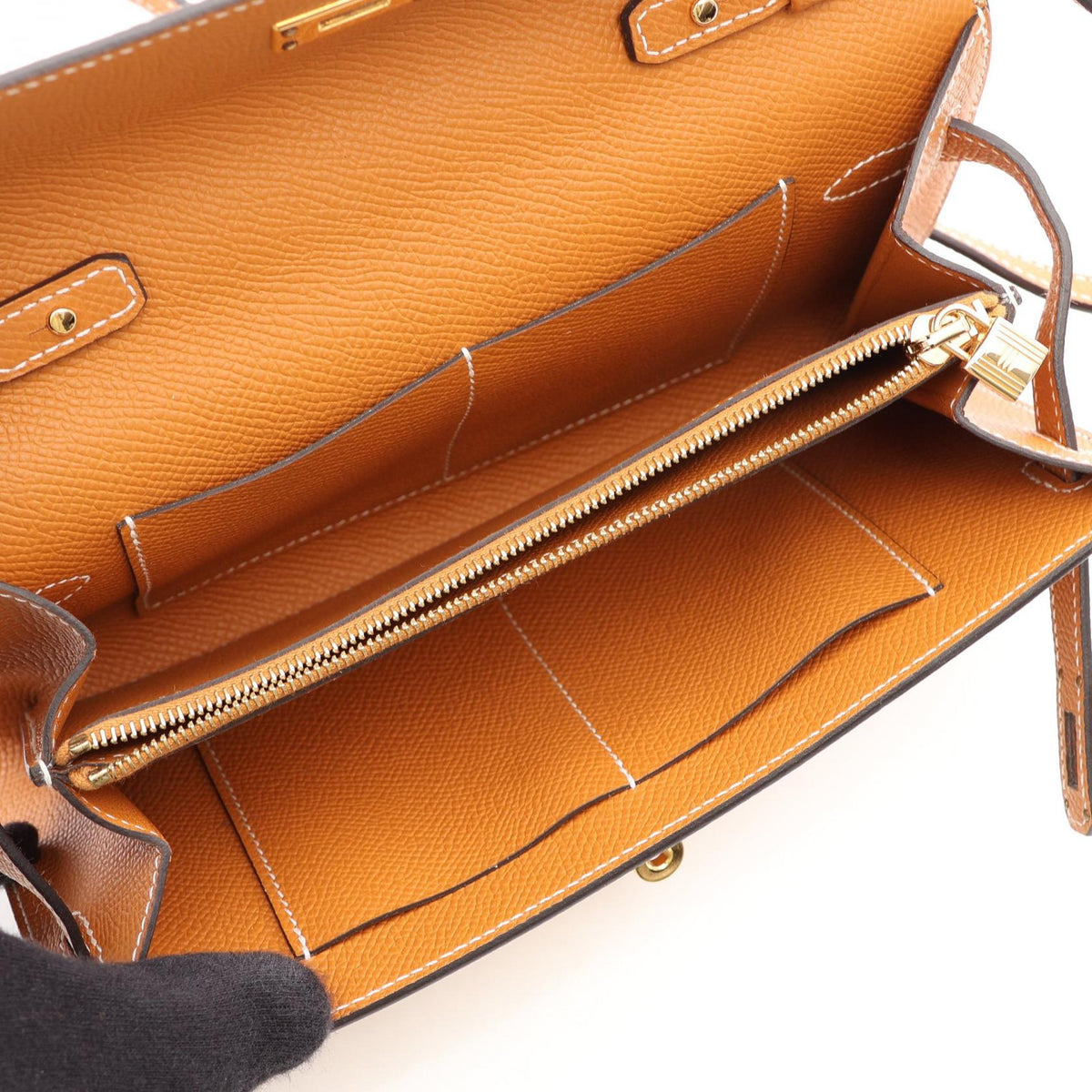 HERMES Kelly to go Shoulder BagToffee Toffee Brown Epsom leather Epsom 2106800634983