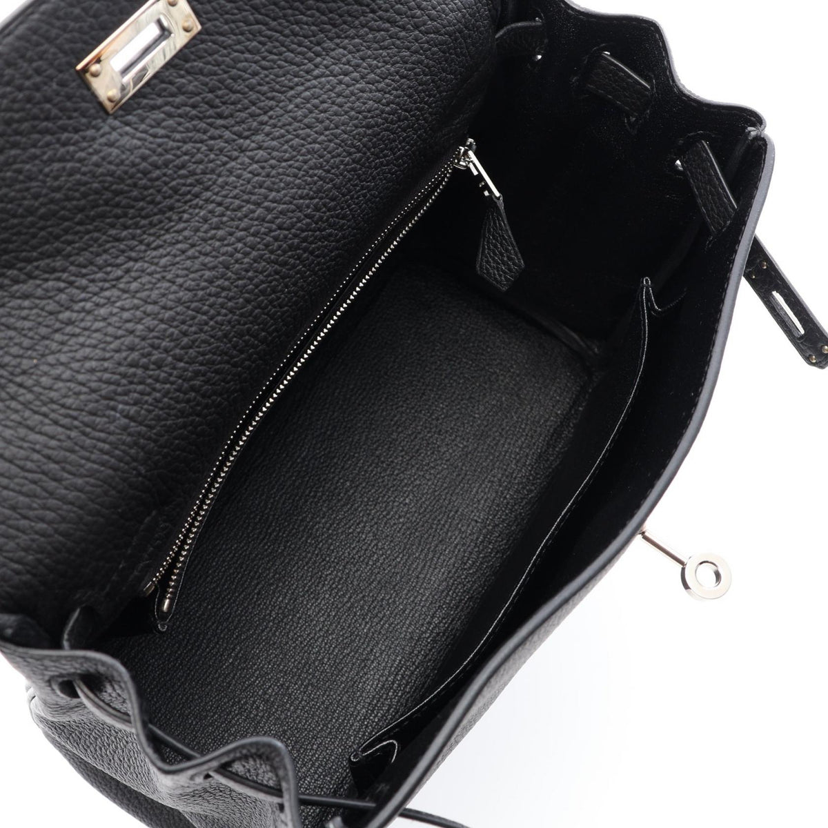 HERMES Kelly 25 2WAY Handbag Black Togo leather leather Togo leather 2106800635188