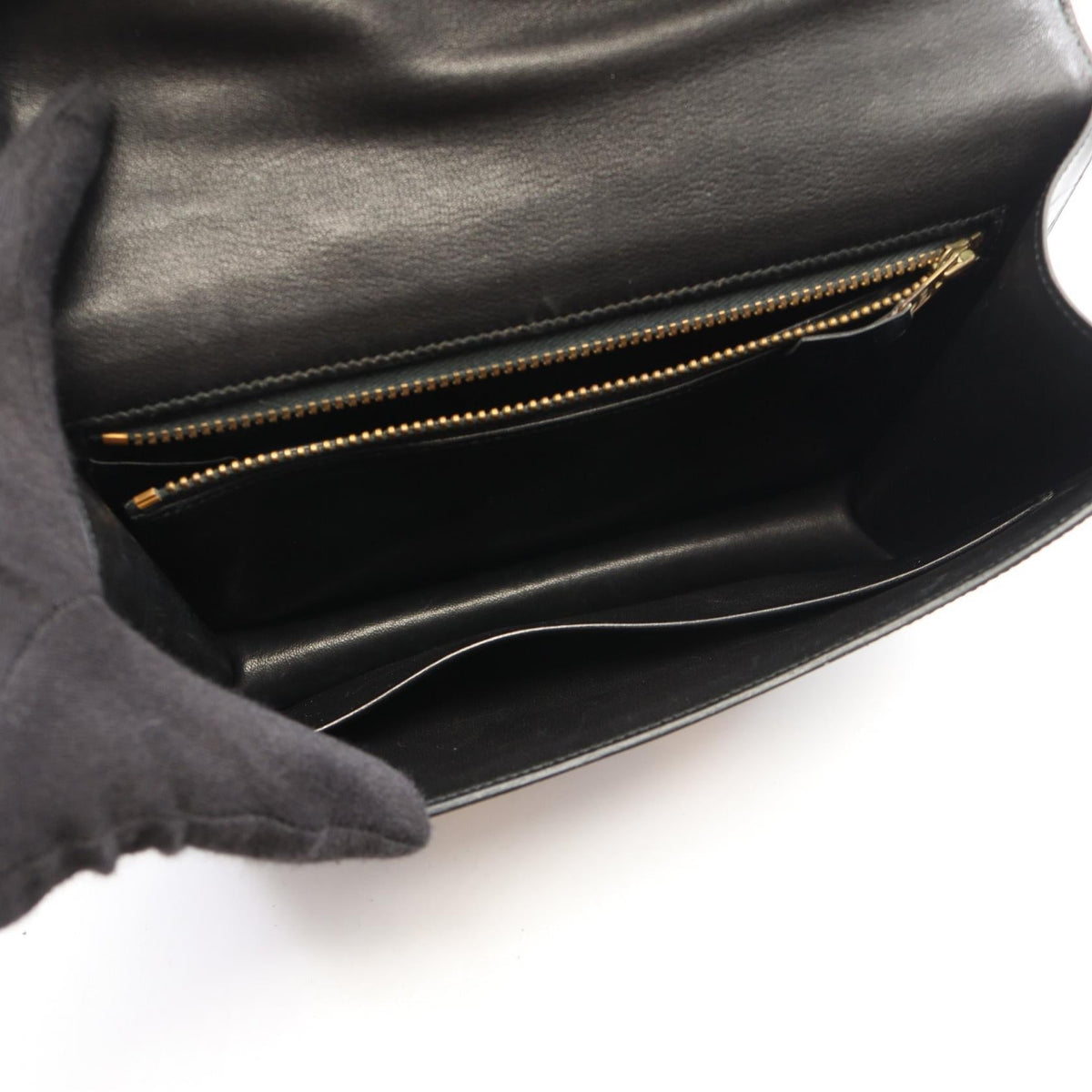 HERMES Constance 23 Shoulder Bag Black Box calf leather Calfskin (cowhide) 2101219974262