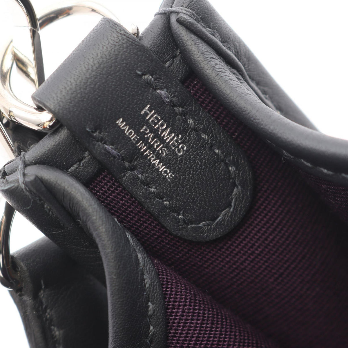 HERMES Neo EvelyneTPM Dune Cassis Caban Shoulder Bag Brown/Navy Toile officier Other Toilet official / Swift leather 2101219974668