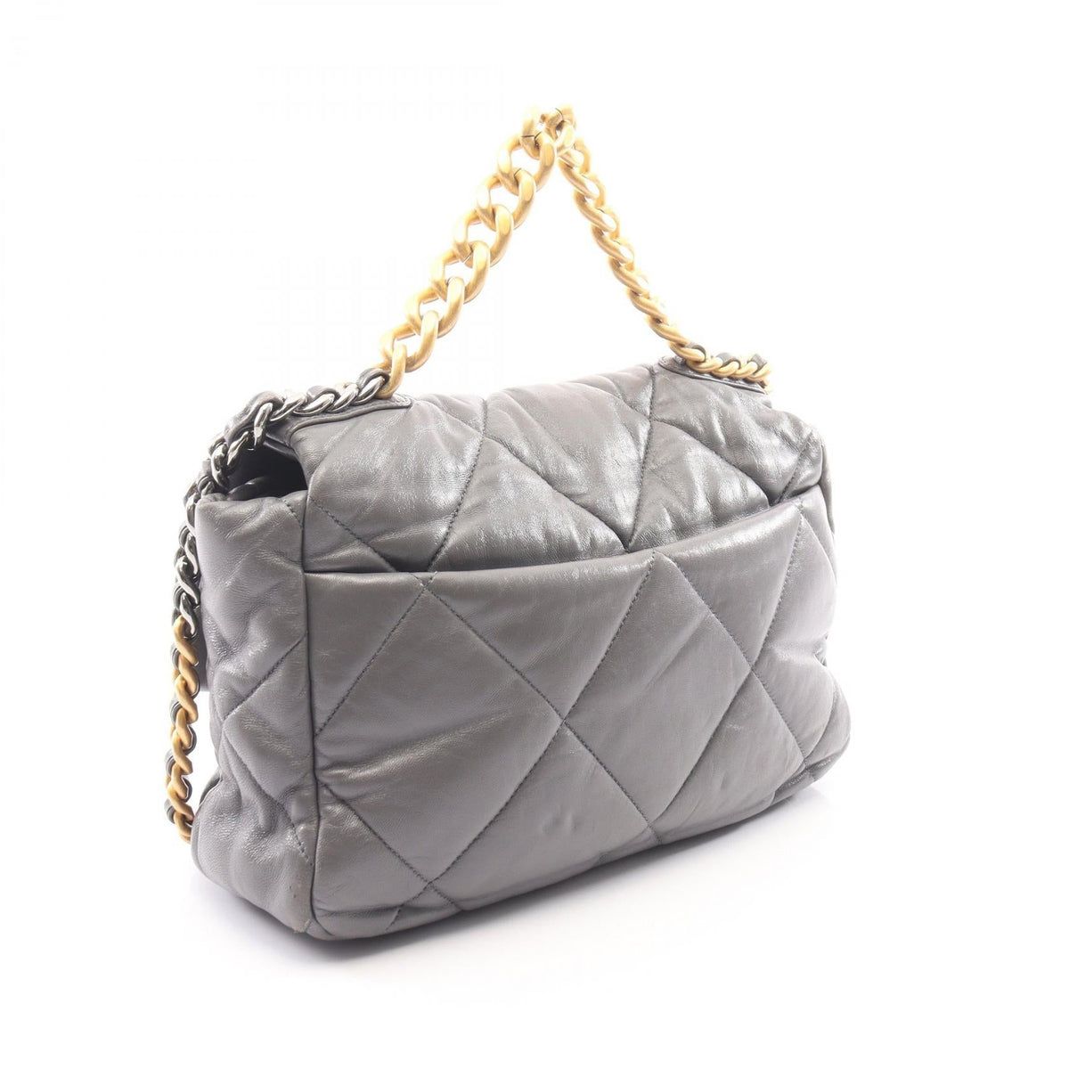 CHANEL Gray 19 dix-neuf 19 Matelasse 2WAY leather 2101219969251