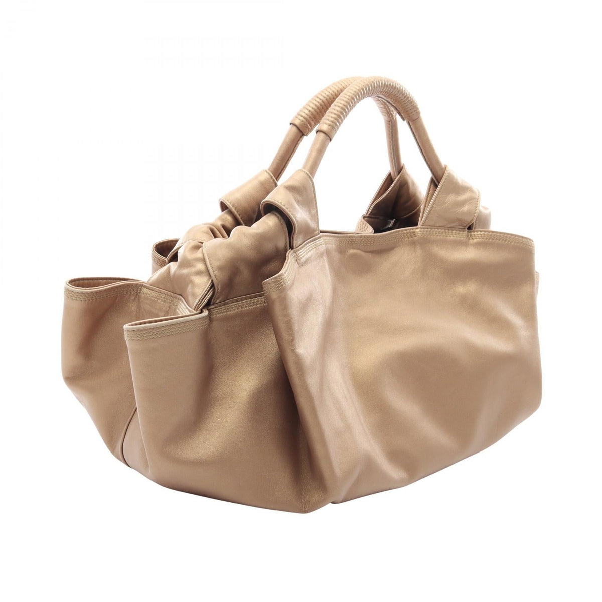 LOEWE Nappa Aire Handbag Gold leather 2100301246829