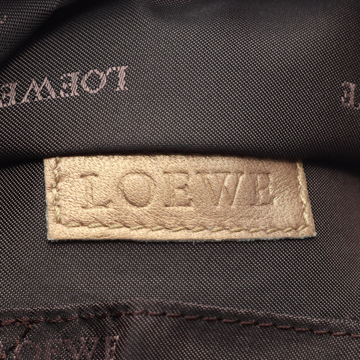 LOEWE Nappa Aire Handbag Gold leather 2100301246829