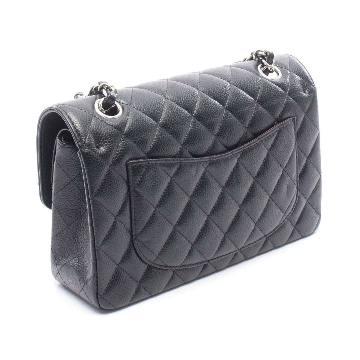 CHANEL Black Matelasse W flap Calfskin (cowhide) A01113 2106800634648