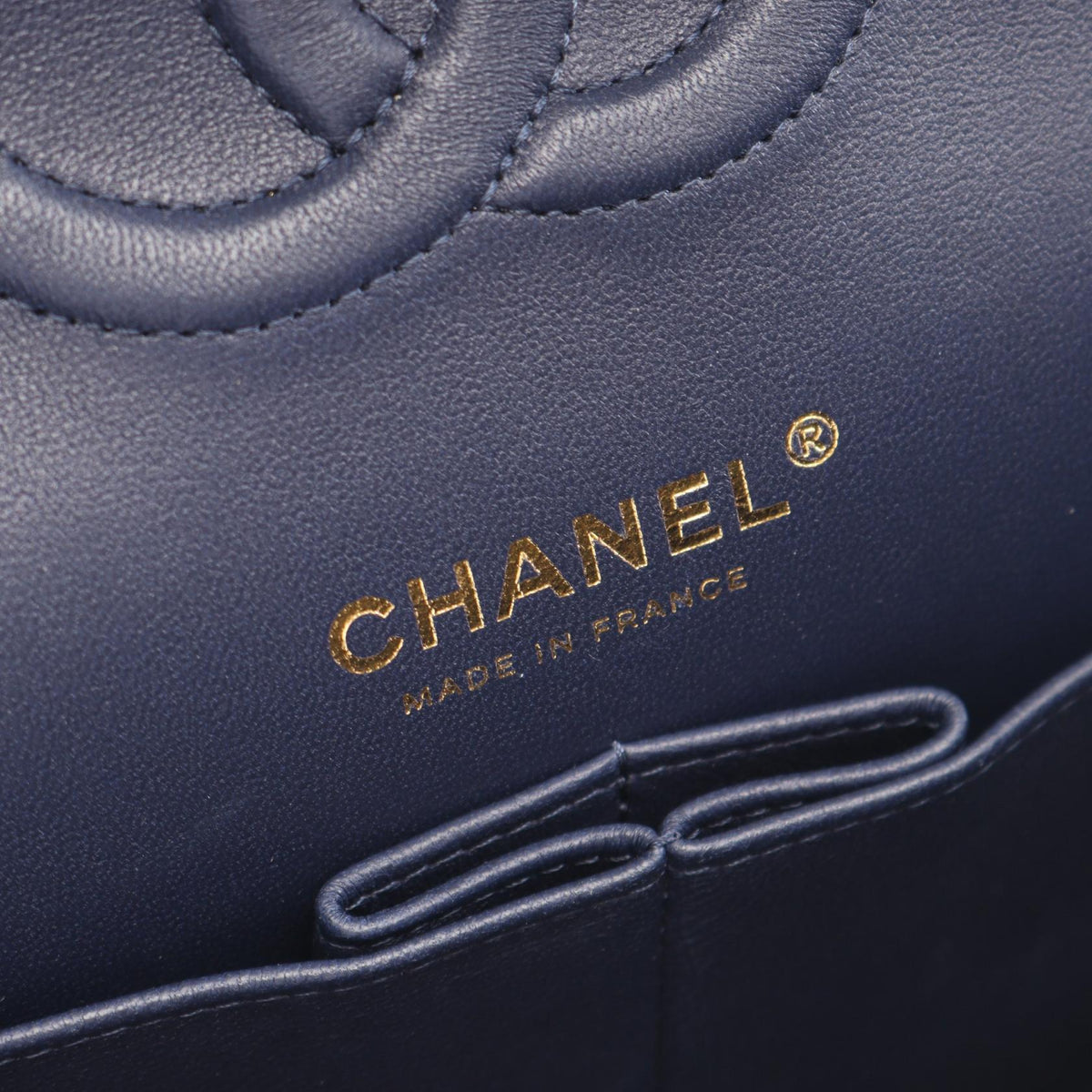 CHANEL Navy Matelasse W flap Lambskin (sheep leather) A01112 2106800634709