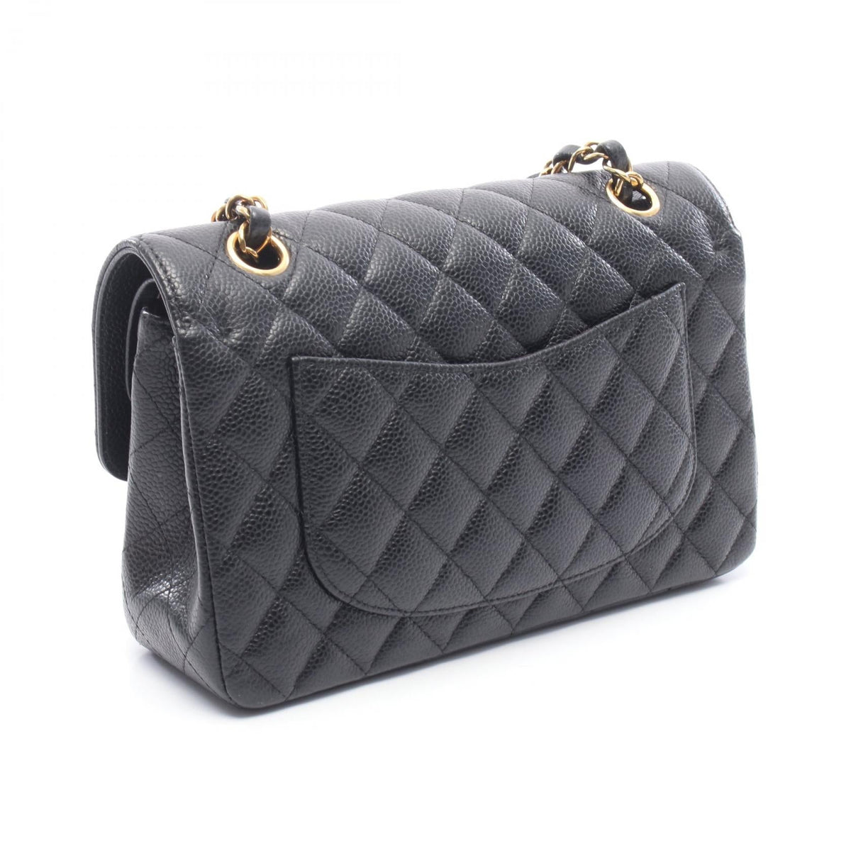 CHANEL Black Matelasse W flap Calfskin (cowhide) A01113 2106800634655
