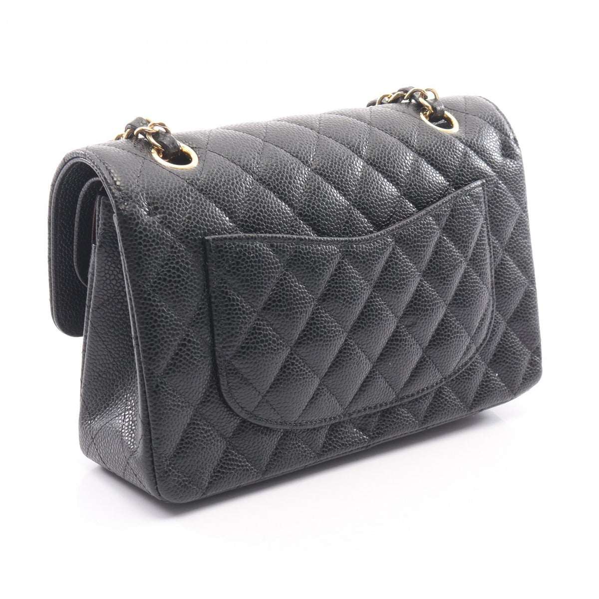CHANEL Black Matelasse W flap Calfskin (cowhide) A01113 2106800634662