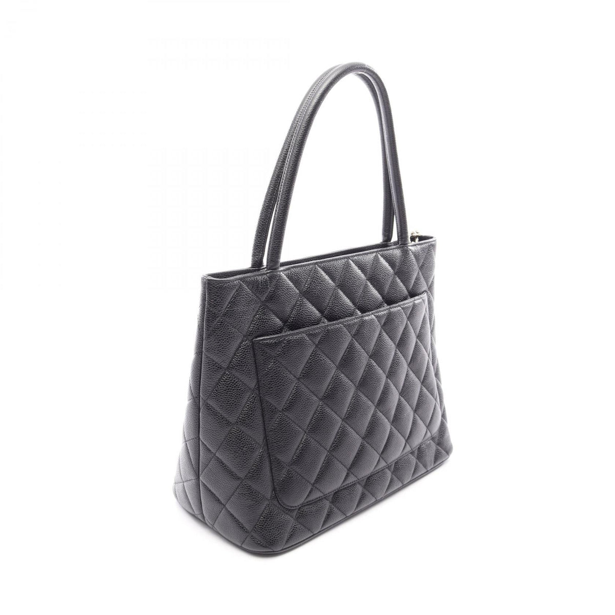 CHANEL Black Medallion tote Grained Calfskin leather A01804 2101219966922