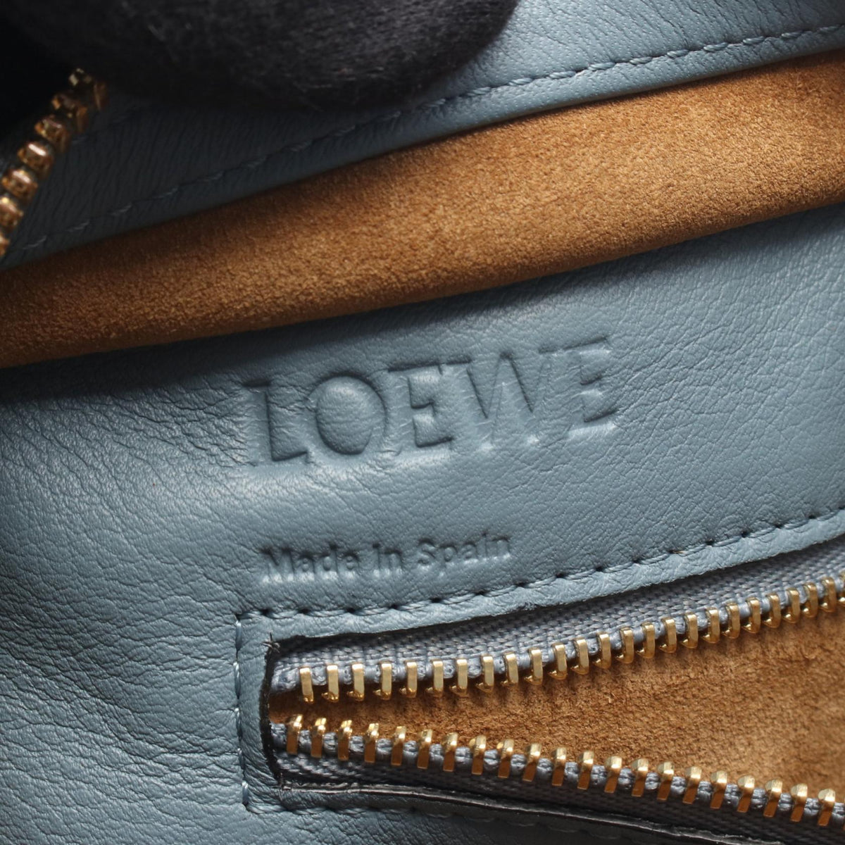LOEWE Amazona 23 2WAY Handbag Blue leather 2101219968360