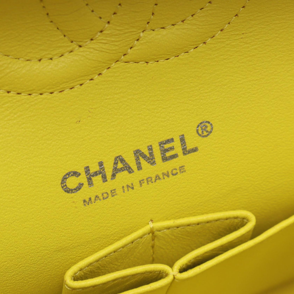 CHANEL Yellow Matelasse W-flap Black hardware Fabric 2101219966724