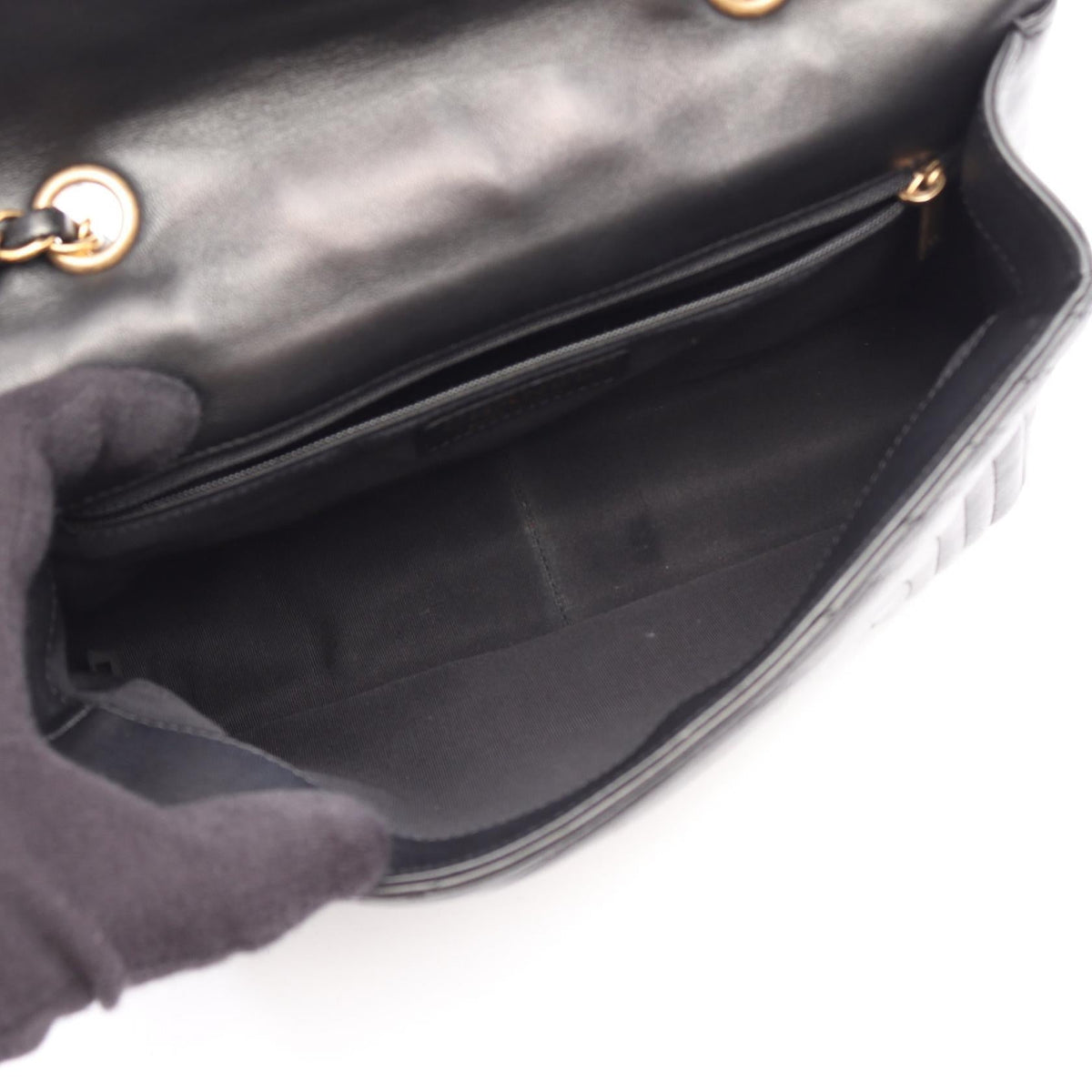 CHANEL Black Pagoda Flap Design Stitch Lambskin (sheep leather) 2101219964959