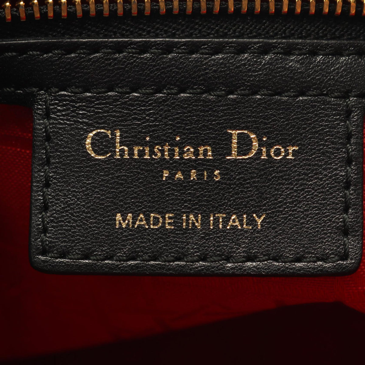 Dior Lady Christian Dior Large Cannage 2WAY Handbag Black leather 2101219965192