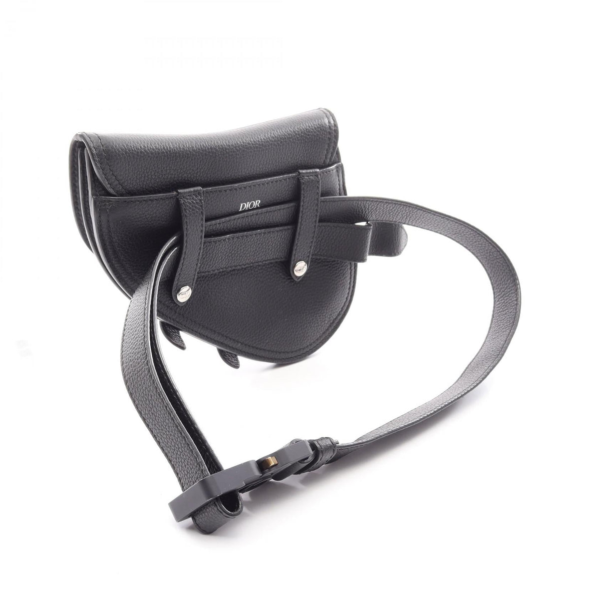 Dior Saddle bag Waist bag Black leather 2101219965178