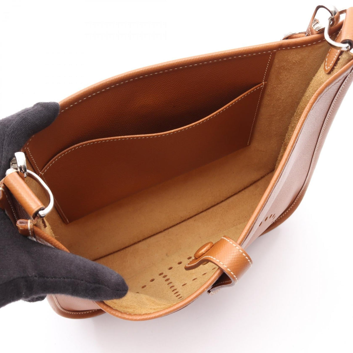 HERMES Evelyne 1 Anne PM Shoulder BagGold Gold Brown Epsom leather Epsom 2101219966298