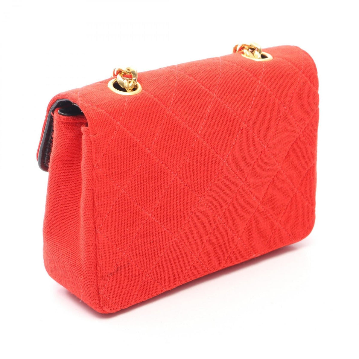 CHANEL Red Mini Mini Matelasse Other�Fabric 2101219966427