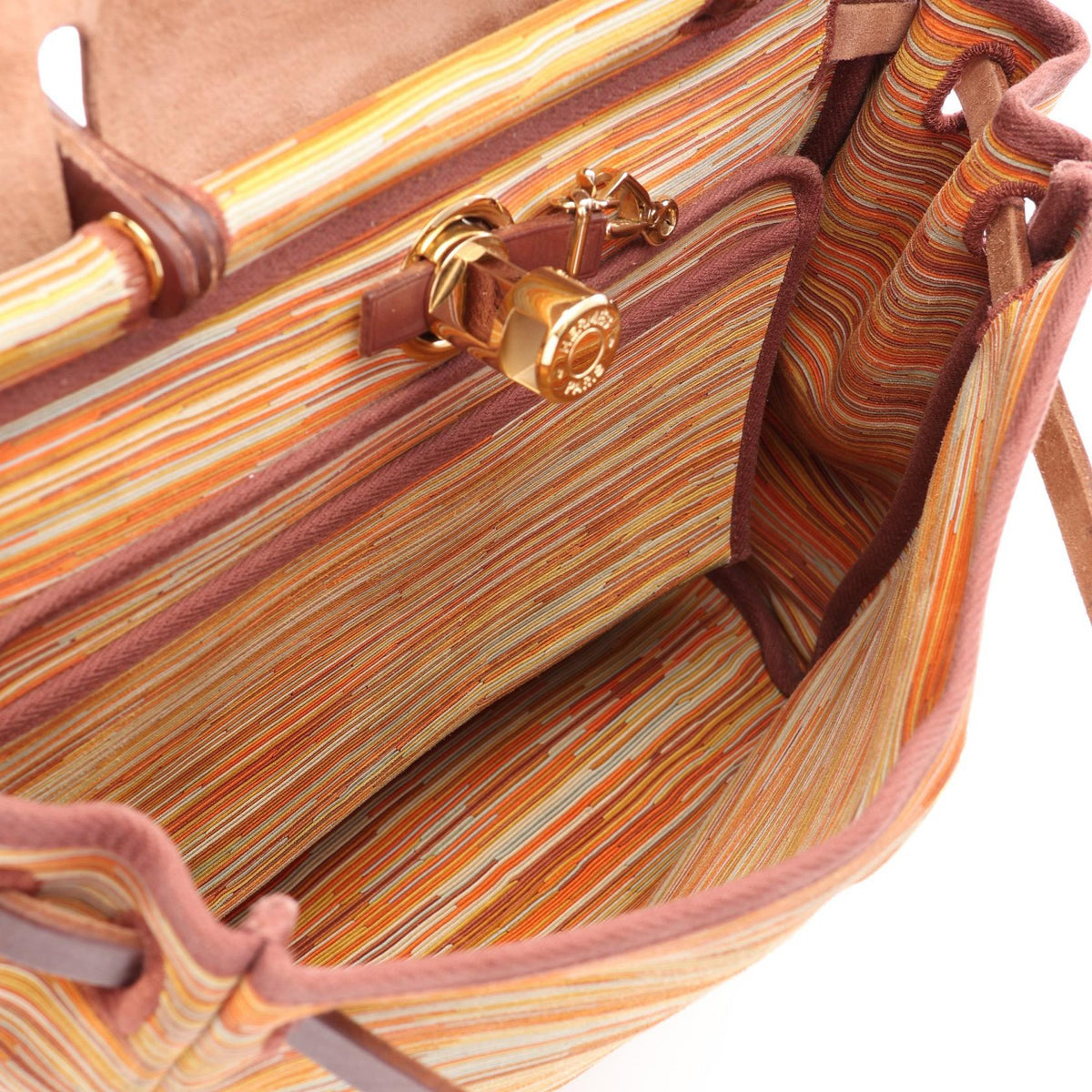 HERMES Herbag PM 2WAY Handbag Brown/Multicolor Vibrato leather Vibrato / Vache leather Hunter 2101219966489