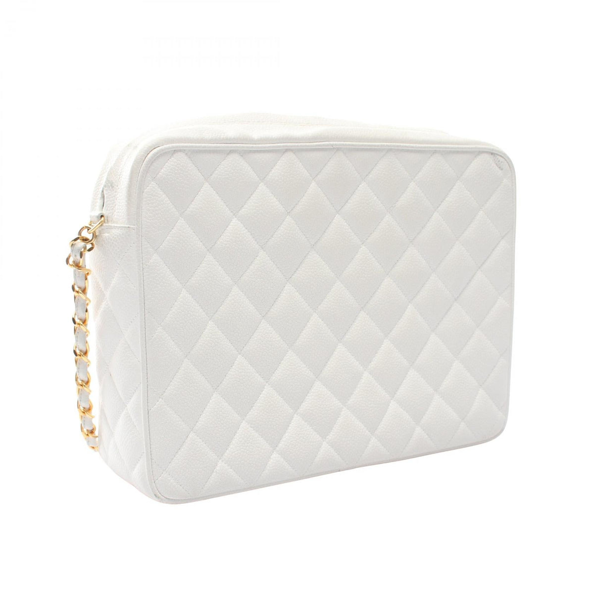 CHANEL White Matelasse Cocoball Grained Calfskin leather 2101219966458