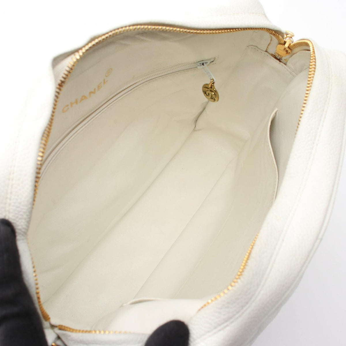CHANEL White Matelasse Cocoball Grained Calfskin leather 2101219966458