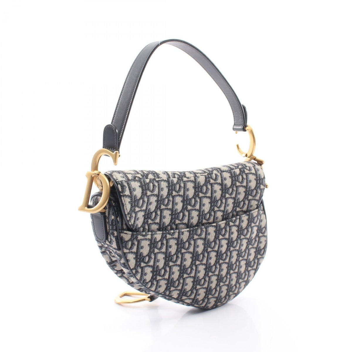 Dior Saddlebag in oblique jacquard Handbag Navy/Beige canvas leather M0455CTZQ-M928 2101219958545