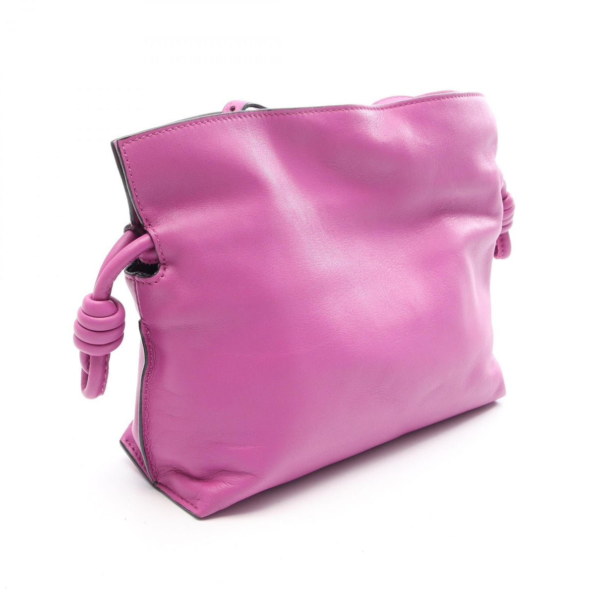 LOEWE Flamenco clutch mini Shoulder Bag Purple leather 2120900125714