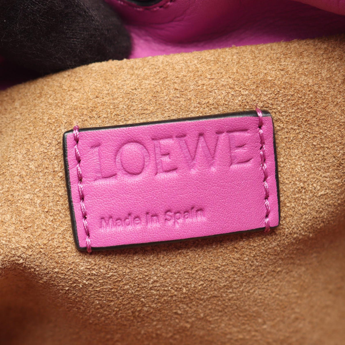 LOEWE Flamenco clutch mini Shoulder Bag Purple leather 2120900125714