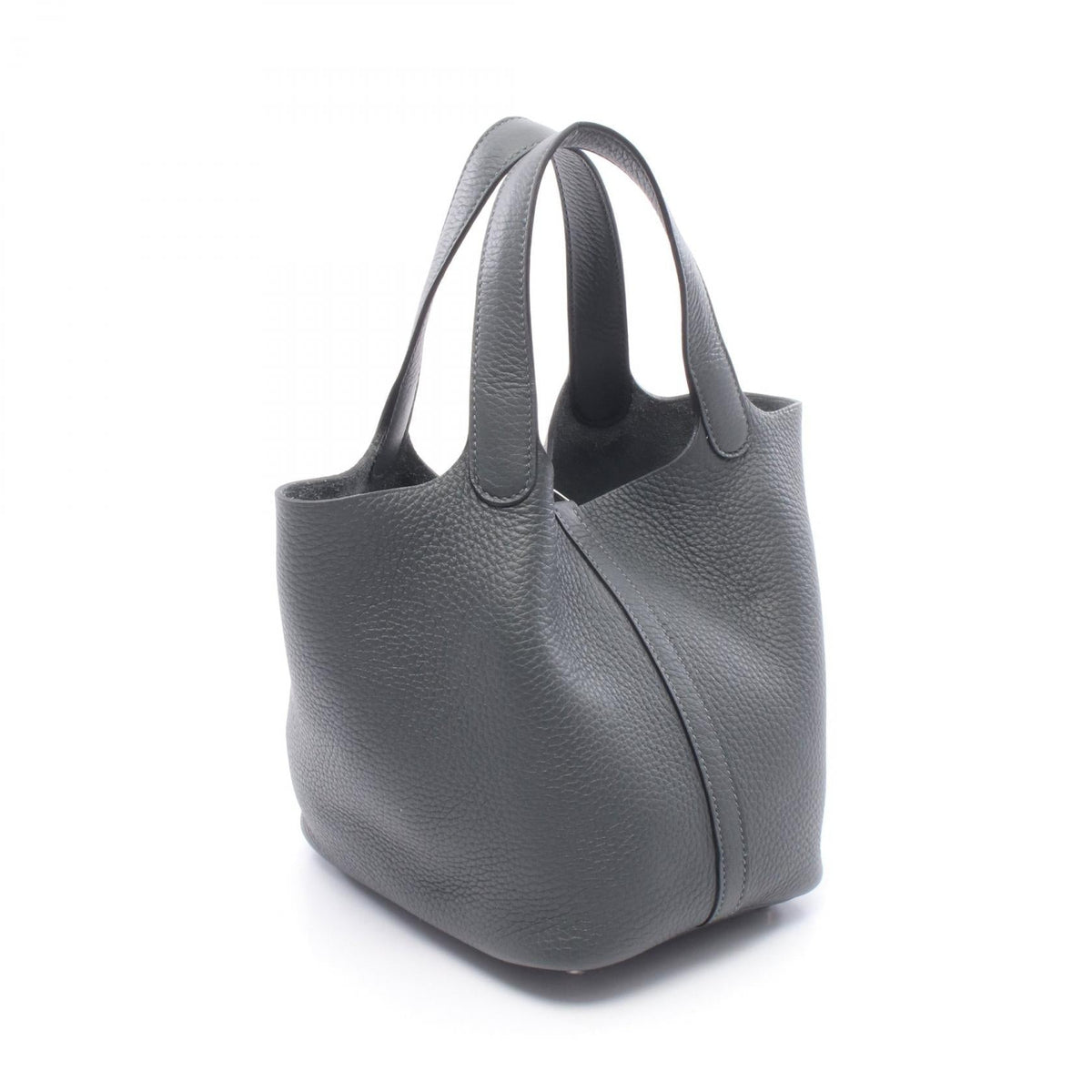 HERMES Picotin Rock PM Gris misty Handbag Gray Taurillon Clemence leather 2104102518161