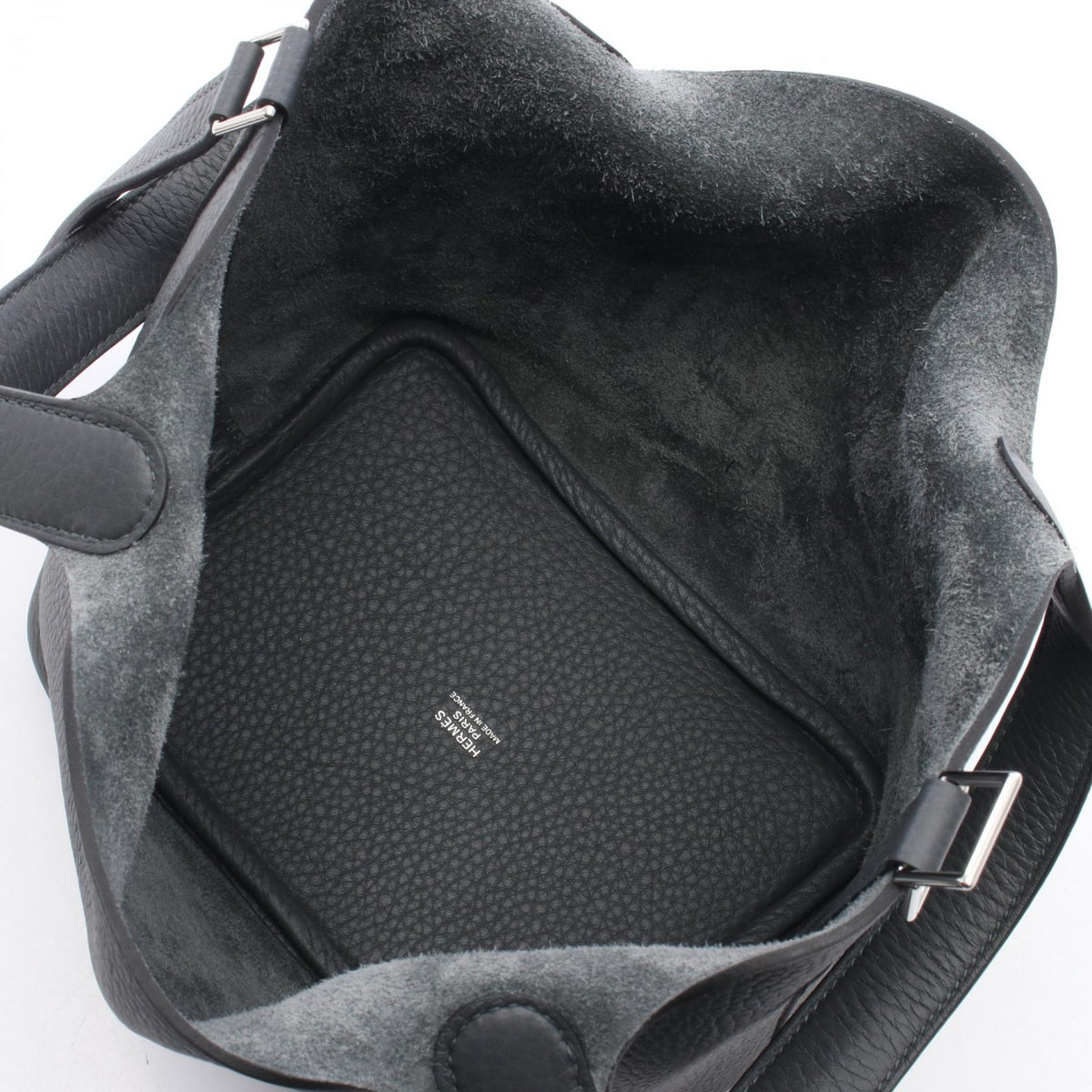 HERMES Picotin Rock PM Gris misty Handbag Gray Taurillon Clemence leather 2104102518161