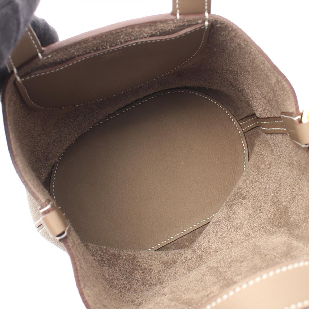 HERMES in the loop 18 HandbagEtoupe Grey Etoupe Grey Gray Taurillon Clemence leather Taurillon Clemence 2106800634273