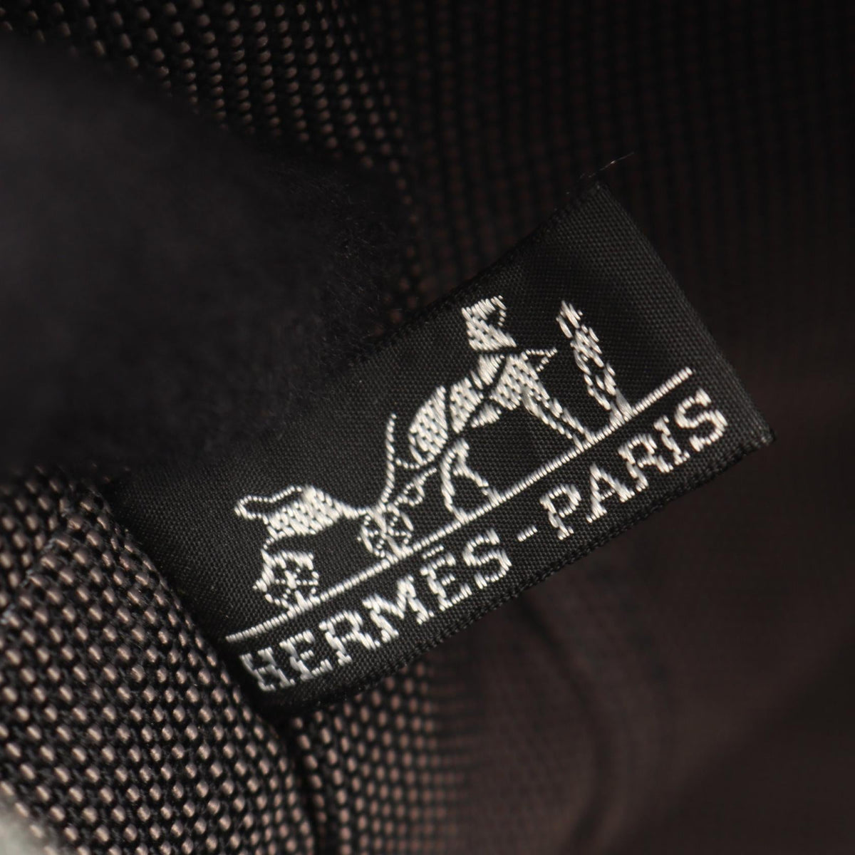 HERMES HerlineMM Tote Bag Gray canvas Nylon canvas 2101219957395