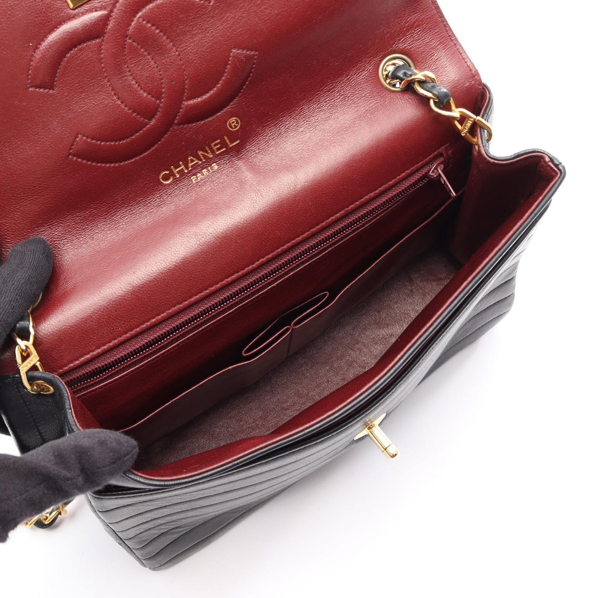 CHANEL Black Mademoiselle Lambskin (sheep leather) 2101219957388