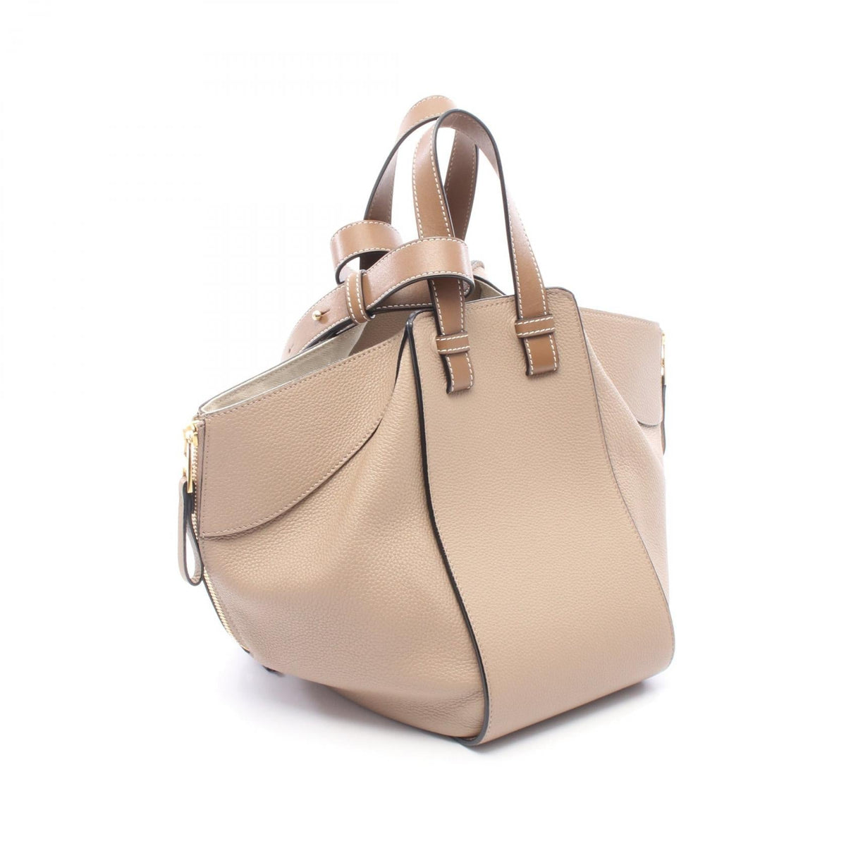 LOEWE HAMMOCK SMALL (2-Way Hammock) Handbag Beige leather 2101219957449