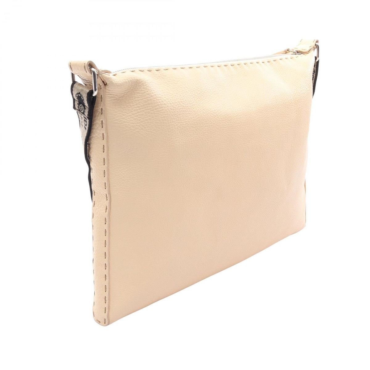 FENDI Selleria Shoulder Bag Beige leather 2101219957593