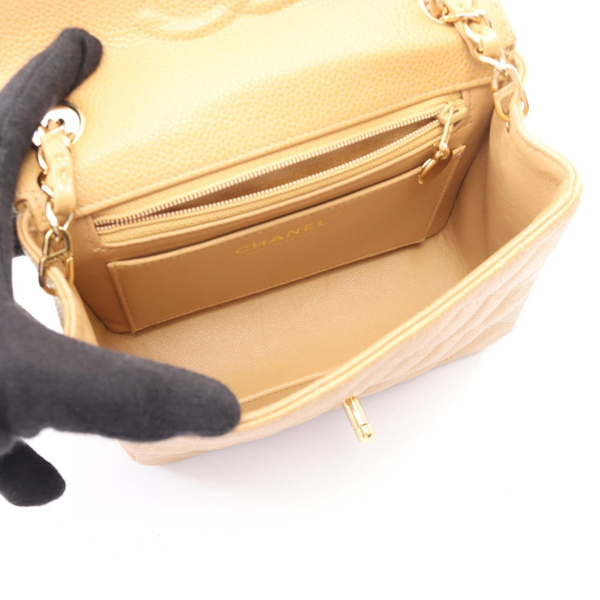 CHANEL Beige Mini Matelasse Grained Calfskin leather 2101219957760