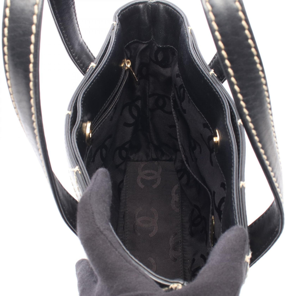 CHANEL Black Wild stitch leather 2101219957753