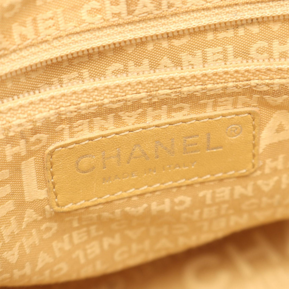 CHANEL Black Logo fringe leather 2101219957876