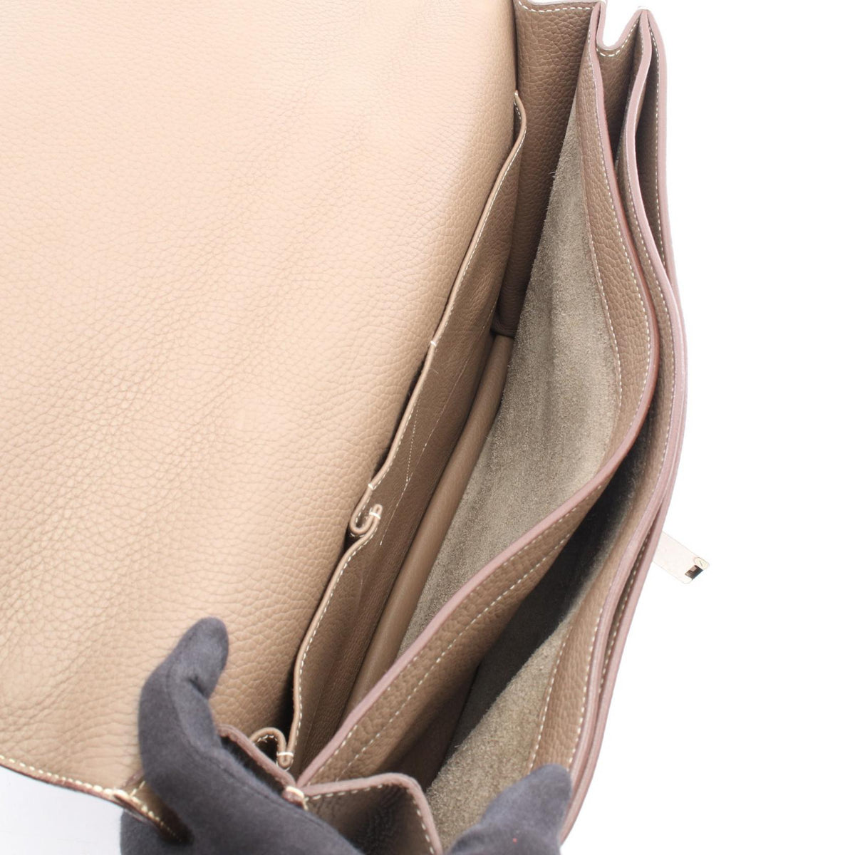HERMES Sac Adepeche 38 Business bagEtoupe Grey Etoupe Grey Gray Taurillon Clemence leather Taurillon Clemence 2101219958170