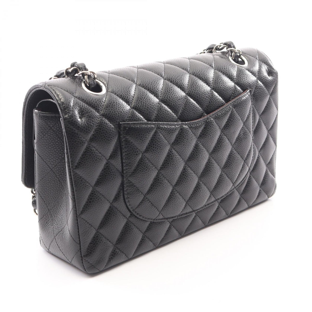 CHANEL Black Matelasse W flap Calfskin (cowhide) 2101219957920