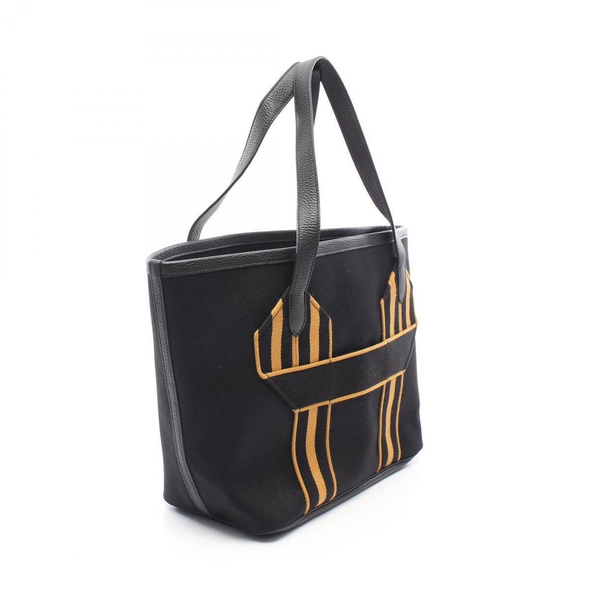 HERMES Pure Sangle MM Tote BagNoir Black Noir Black Black/Brown Towar Military canvas Toile Military / Taurillon Clemence 2101219957289