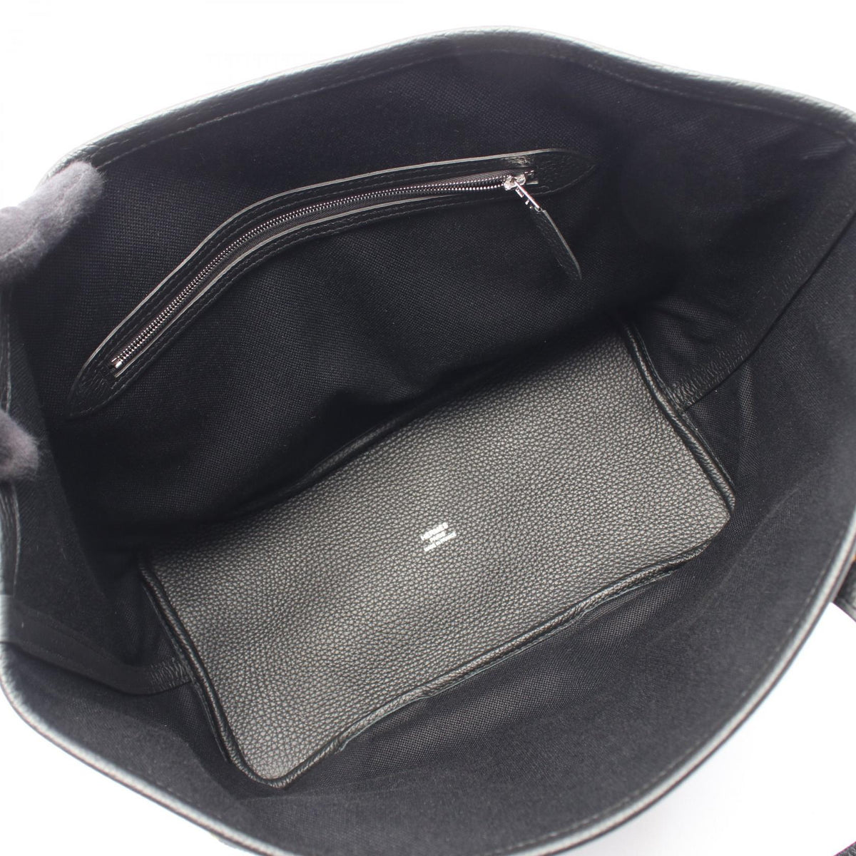 HERMES Pure Sangle MM Tote BagNoir Black Noir Black Black/Brown Towar Military canvas Toile Military / Taurillon Clemence 2101219957289