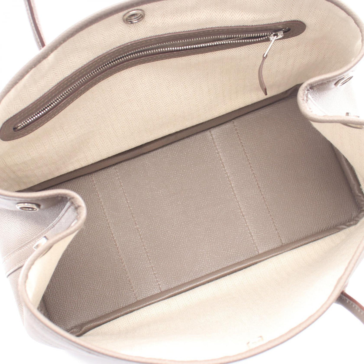 HERMES Garden party TPM Tote BagEtain Etain Beige Epsom leather Calfskin (cowhide) Epsom 2101219956329