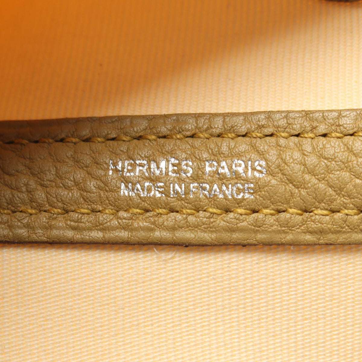 HERMES Garden party TPM Tote BagCardamome Cardamome Beige/Khaki Negonda leather canvas leather Toile Officier / Negonda leather 2101219954073