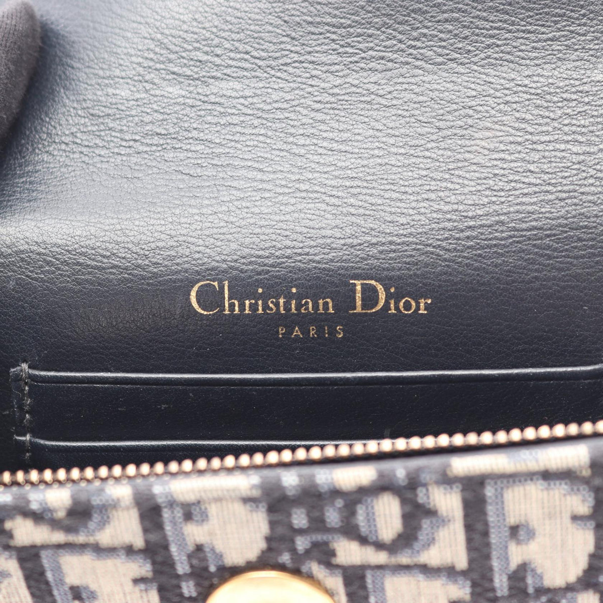 Christian Dior Saddle Oblique Waist bag Body bag Navy/Beige canvas leather 2101219955865