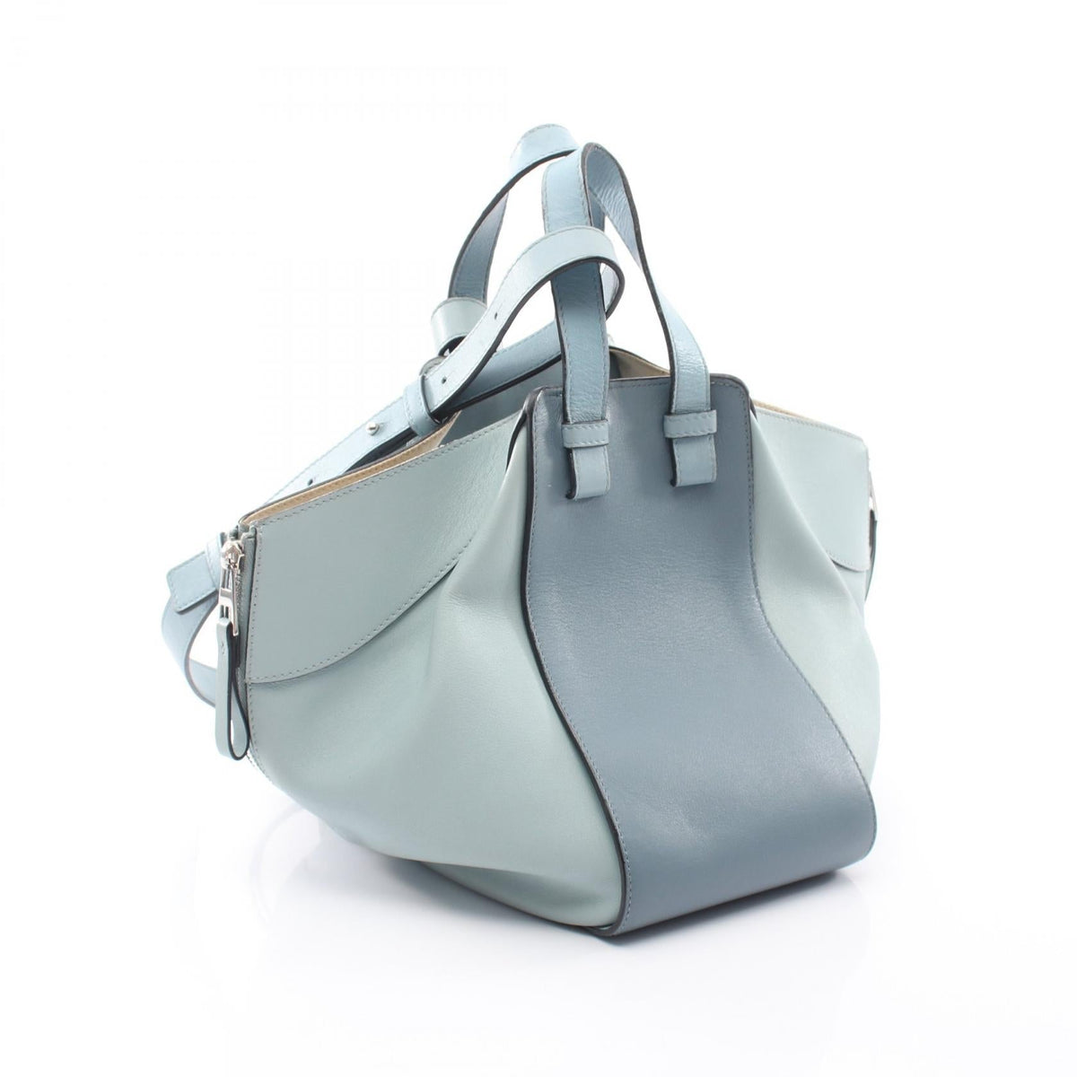 LOEWE HAMMOCK SMALL (2-Way Hammock) Handbag Blue leather 2101219955940
