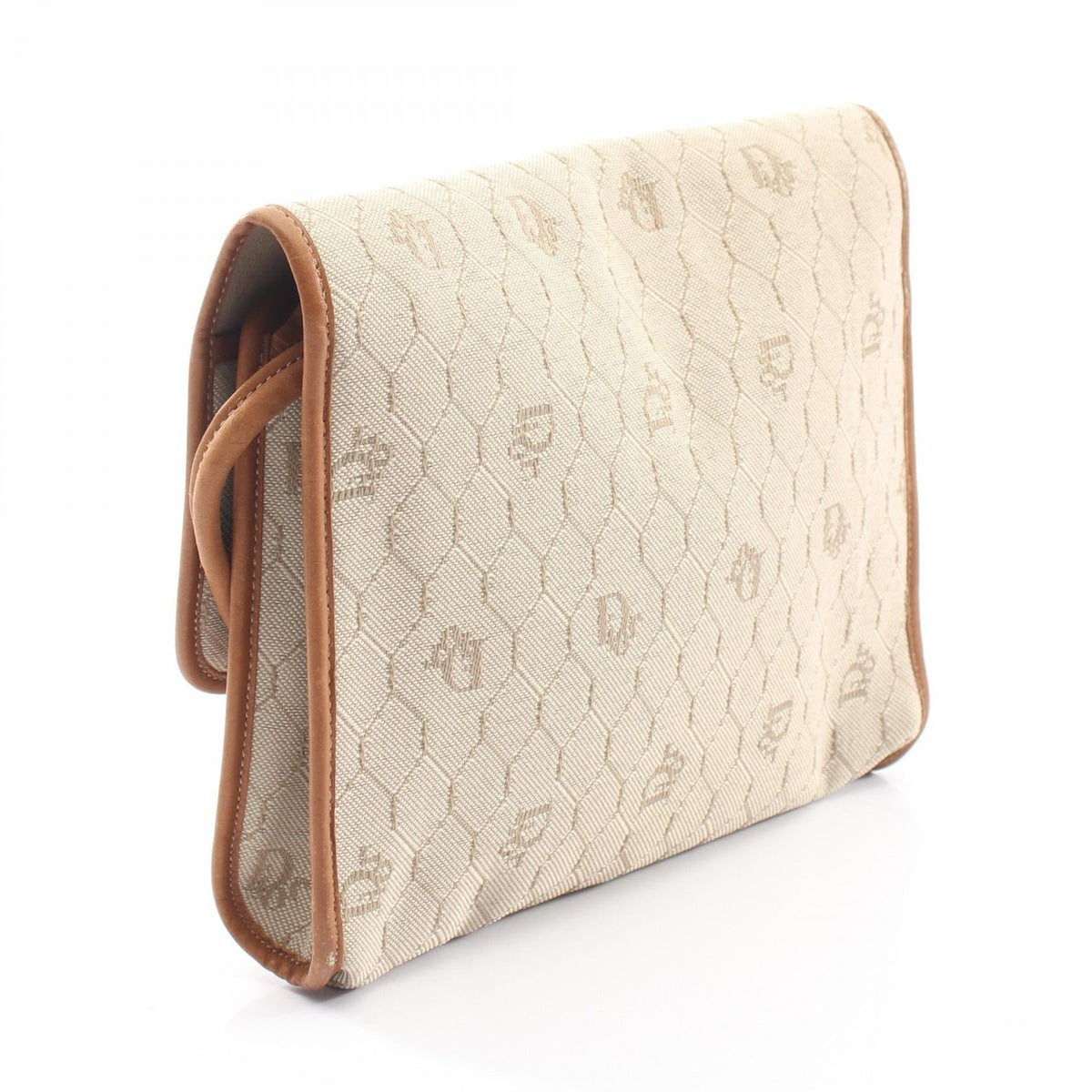 Dior Honeycomb Shoulder Bag Beige/Brown PVC coated canvas leather 2101219951256