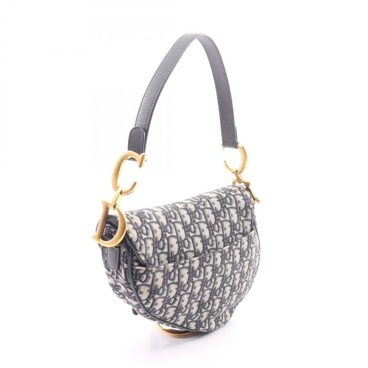 Dior Saddlebag, Oblique Jacquard, 2-Way Handbag Beige/Navy canvas�leather 2101219951317